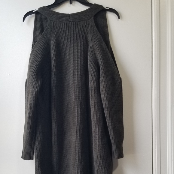 Michelle Mason Women’s Wool Cashmere Blend Cold Shoulder Sweater Dress Sz M - Picture 7 of 12
